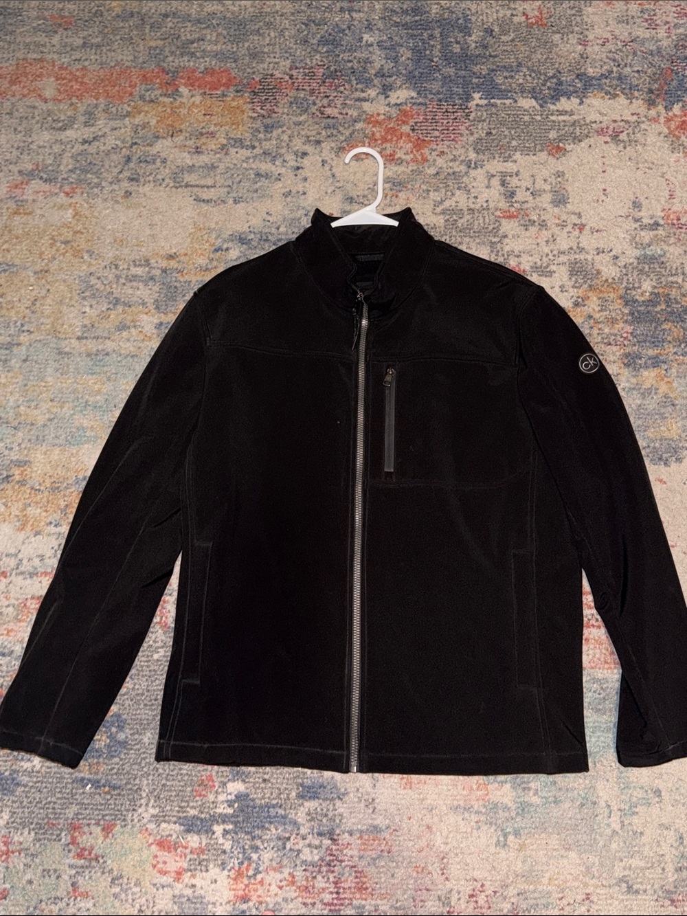 Calvin Klein Black soft shell jacket- water resistant